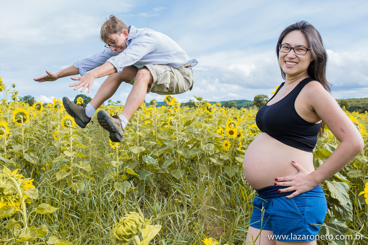 Ensaio fotografico gestante externo divertidíssimo em Itatinga