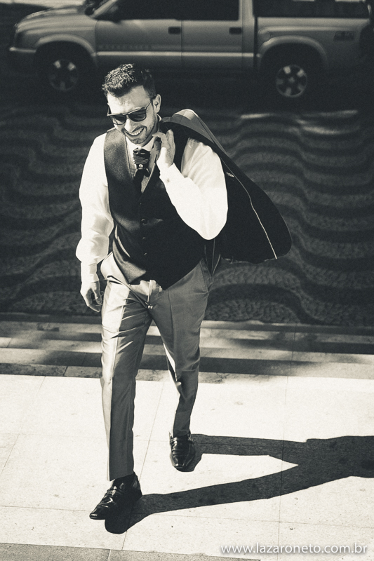 Noivo chegando para Casamento na Igreja Matriz em Avaré