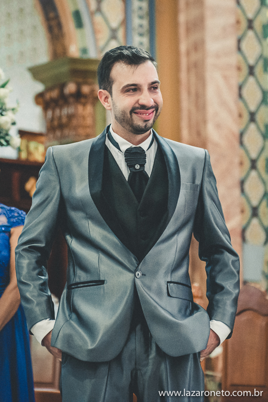 Noivo emocionado Igreja Matriz Avaré