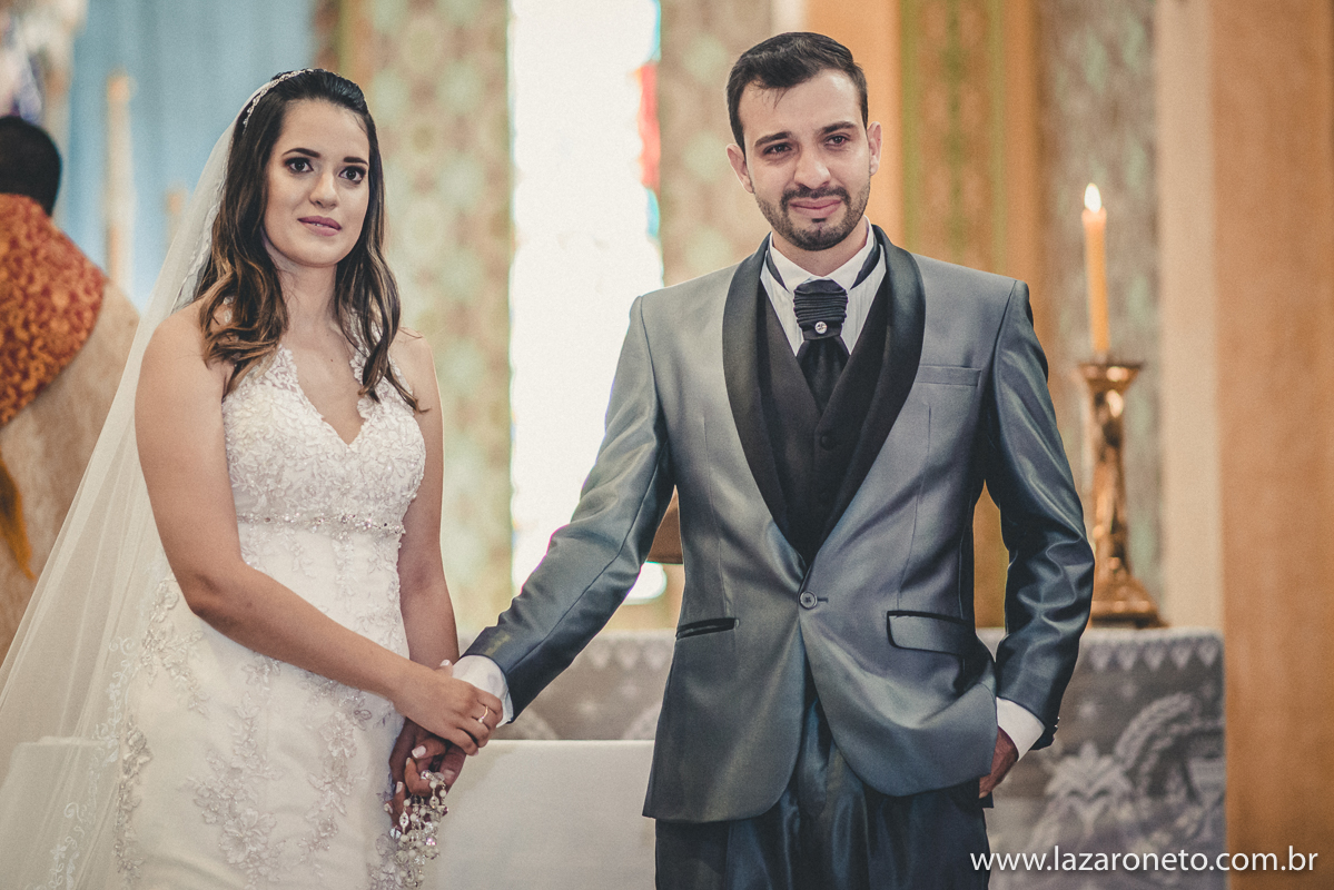 Noivo emocionado em Casamento Igreja Matriz Avaré