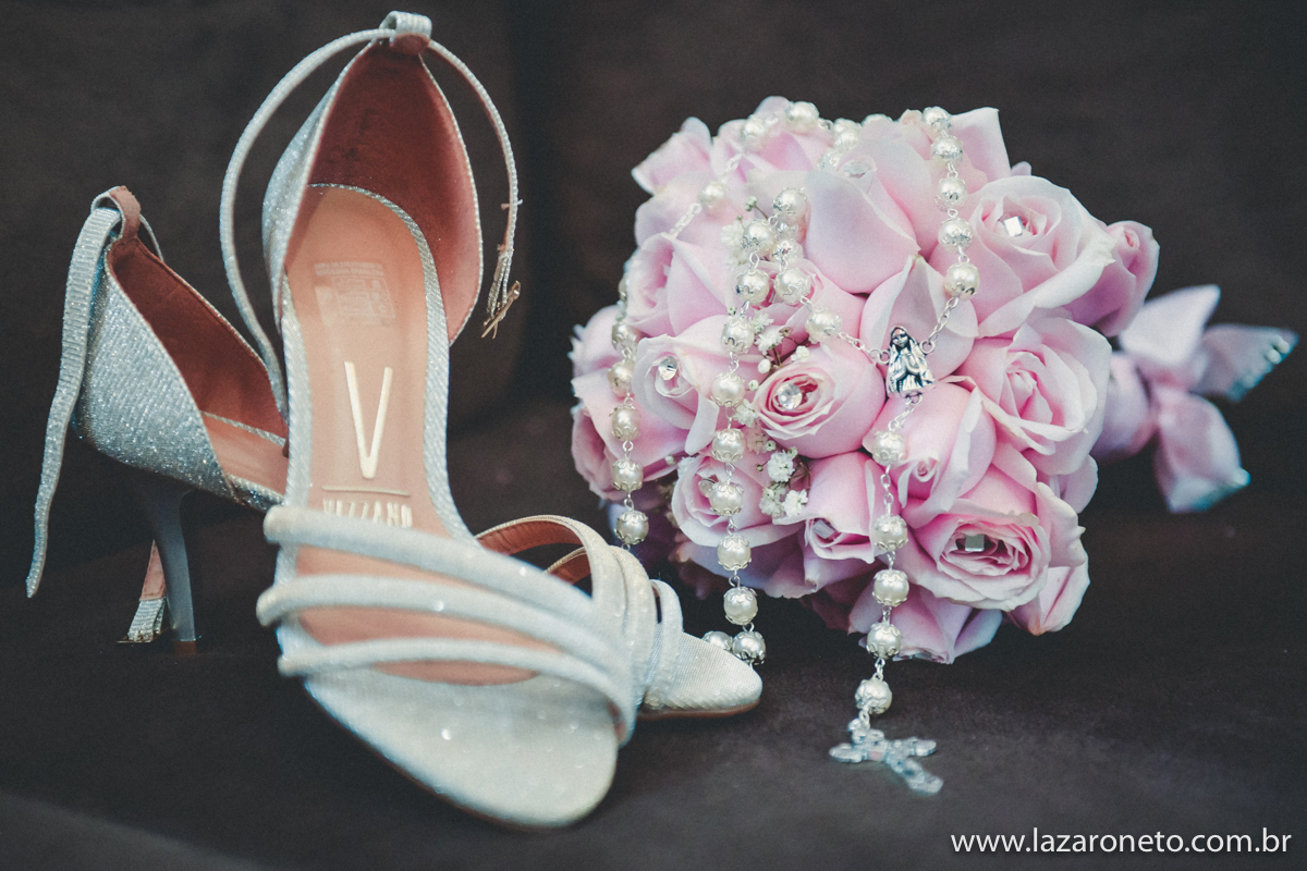 sapato noiva no making off em itatinga