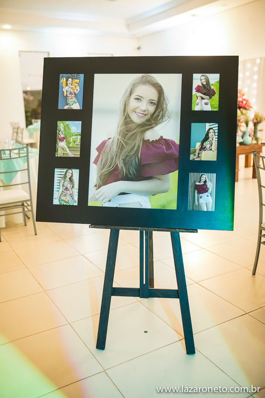 Quadro de entrada fotos 15 anos buffet Kuality Itatinga