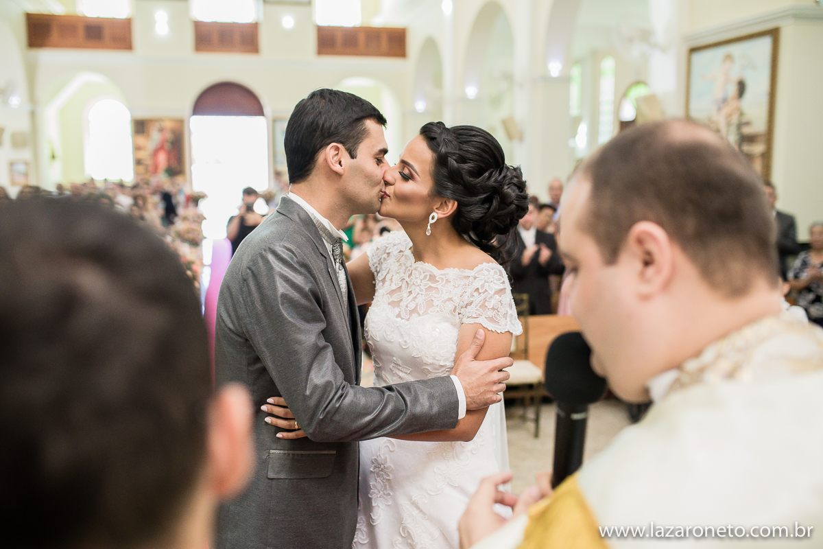 Beijo dos Noivos em Casamento em Itatinga, Botucatu