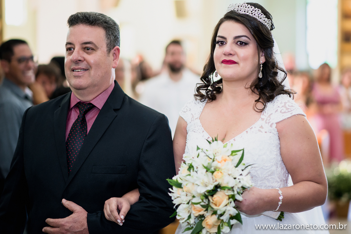 Pai e Noiva na igreja de Avaré
