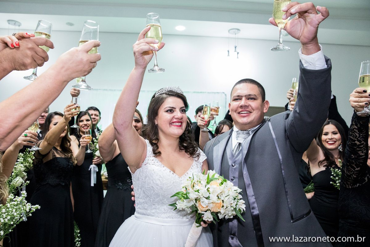 Brinde dos noivos em Avaré
