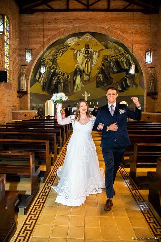 casamento na acapela de botucatu, noivos felizes