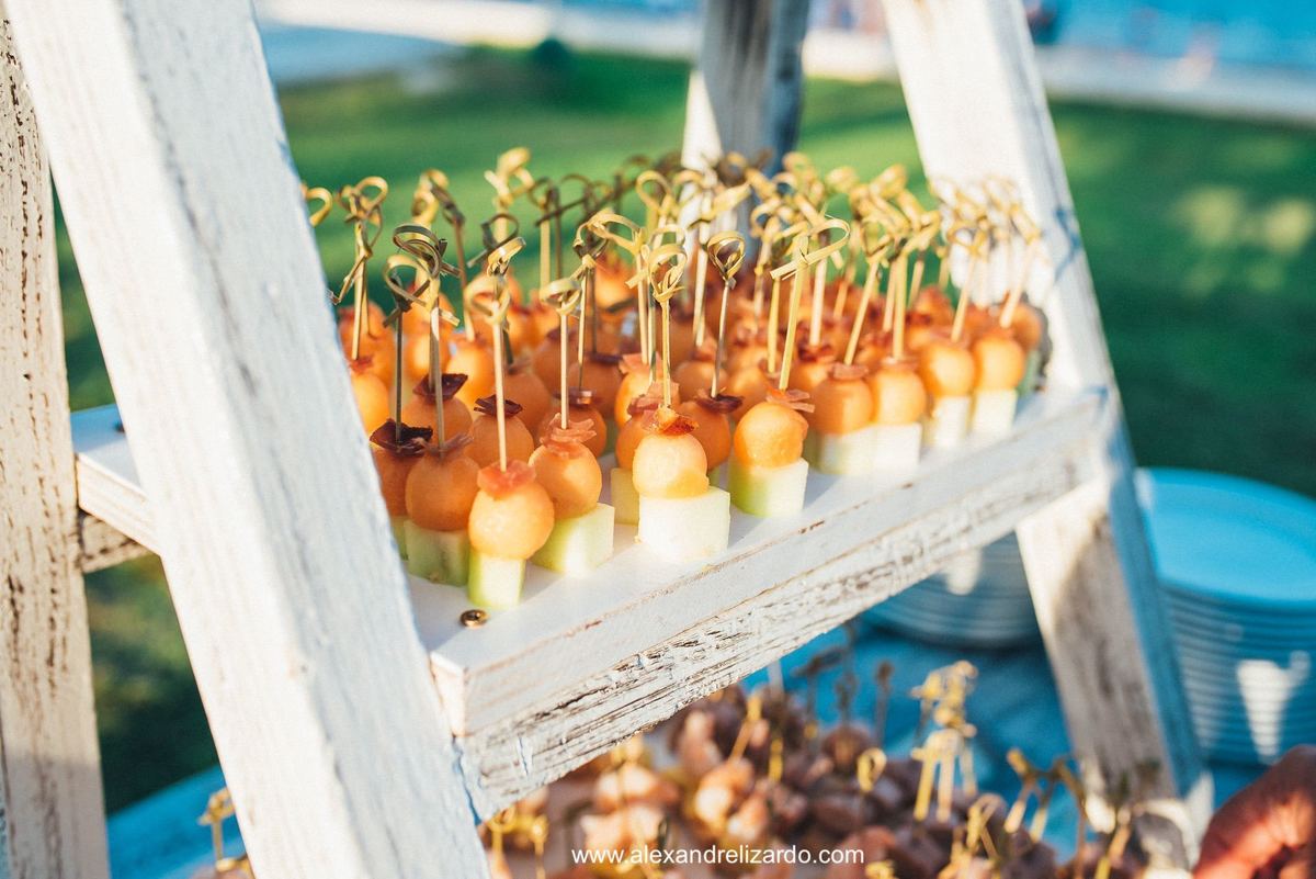 comida casamento na praia