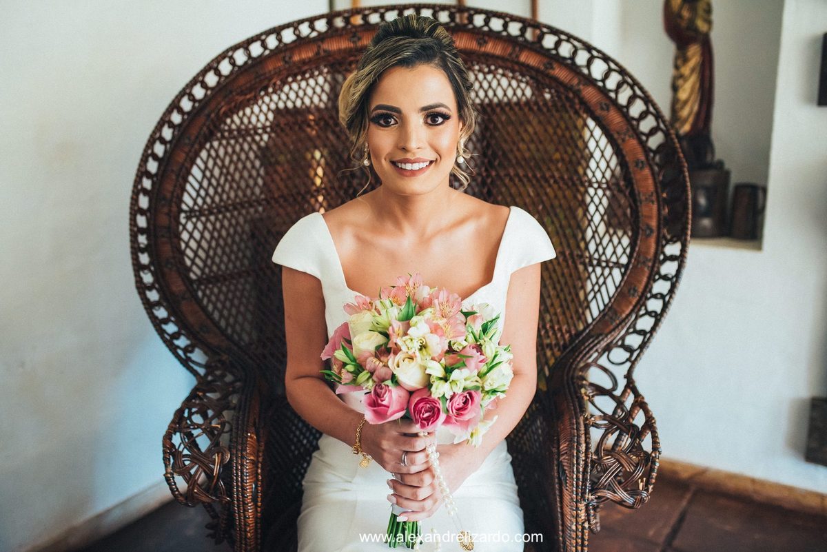 noiva com o Buque