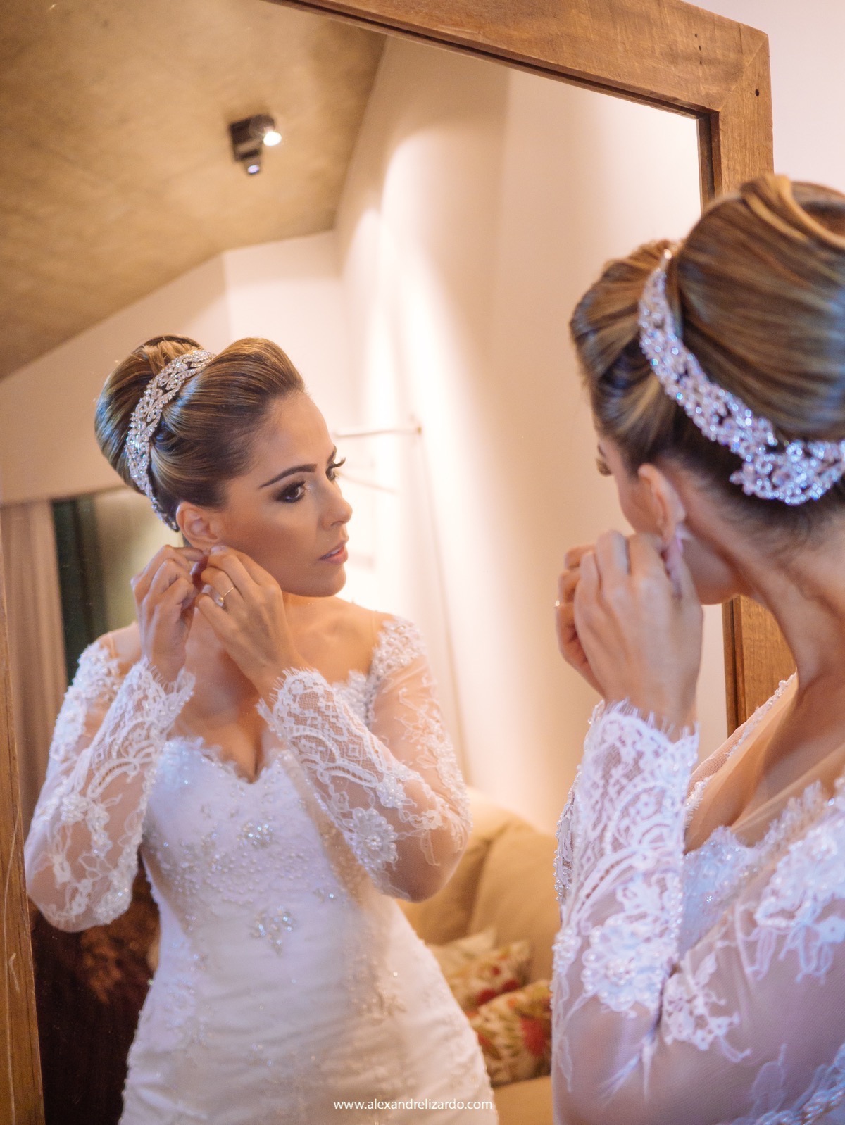 noiva arrumando