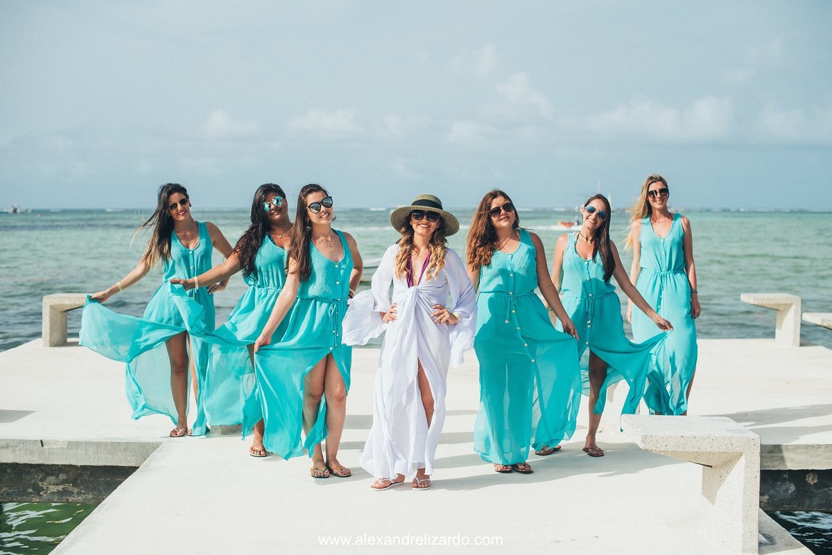 bride and bridesmaids