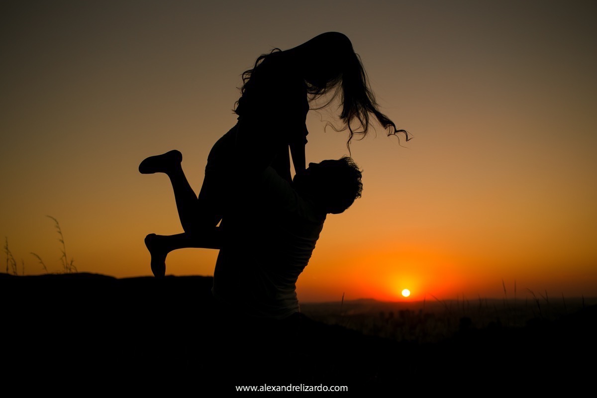 por do sol, silhueta