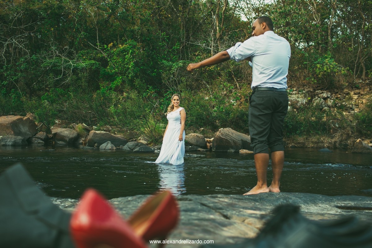 preparando pra entrar na agua