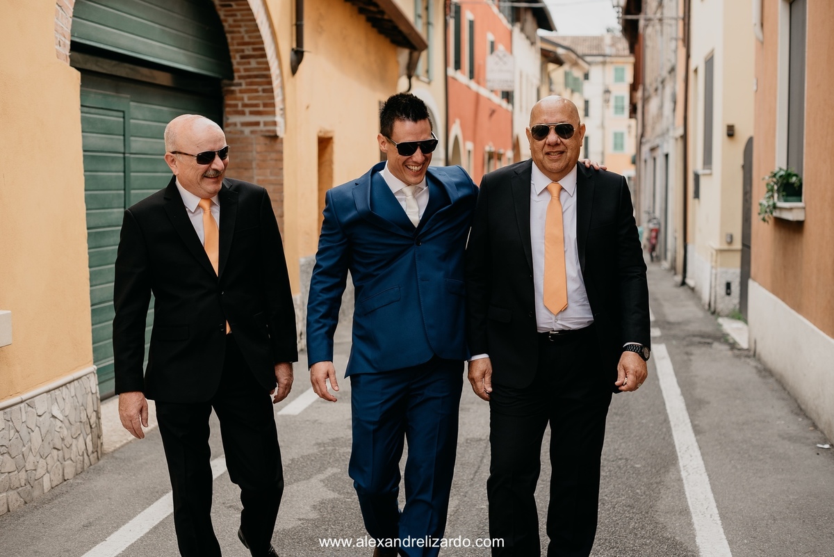 noivo indo para casamento na italia