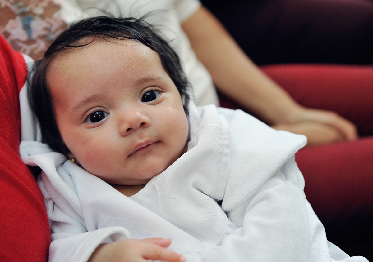 fotógrafo para batismo com álbum encadernado