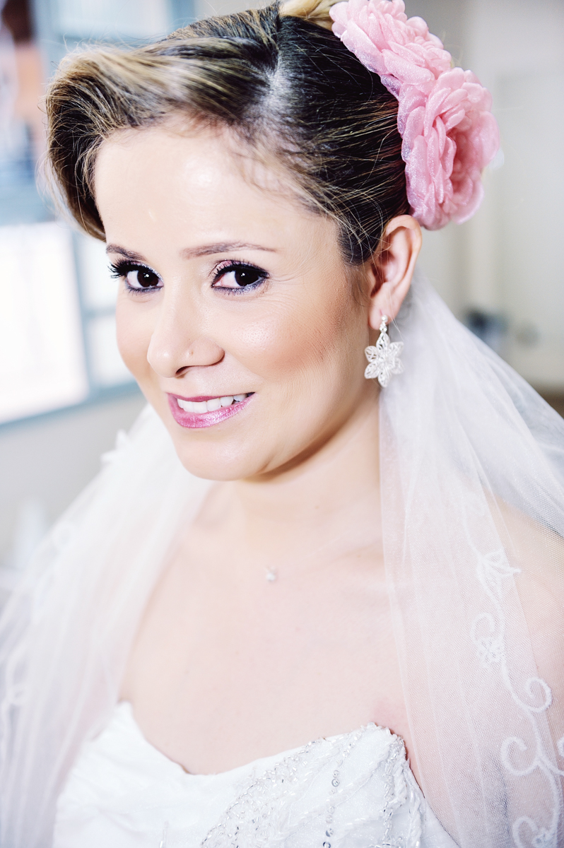 Pose da noiva em retrato