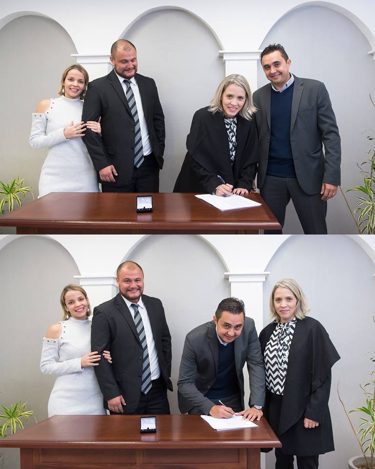 fotografia de casamento no cartório em São josé