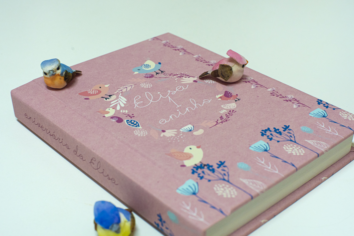 álbum de aniversário infantil encadernado , capa dura