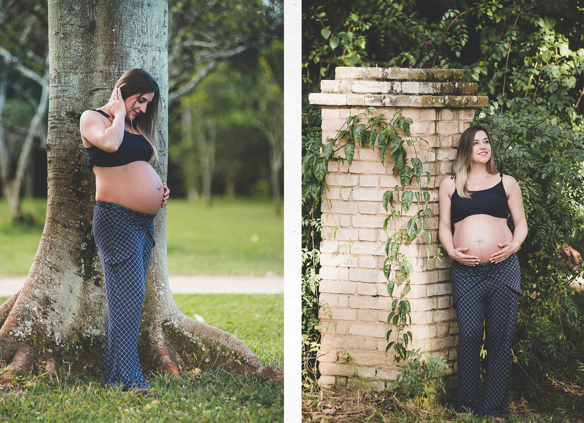 foto da gestante no Parque Roberto Burle Marx na cidade de Sao Jose dos Campos lugar para fotos de gravidez 
