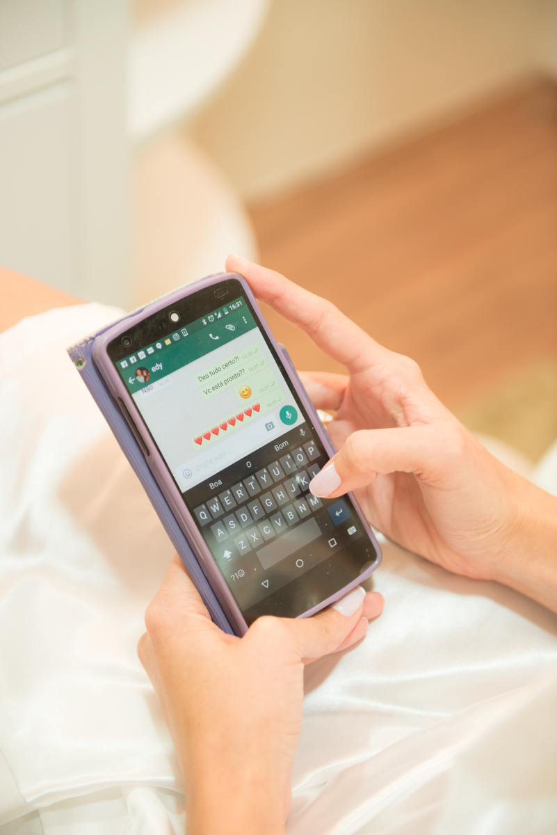 Noivo mandou mensagem de amor no dia do casamento