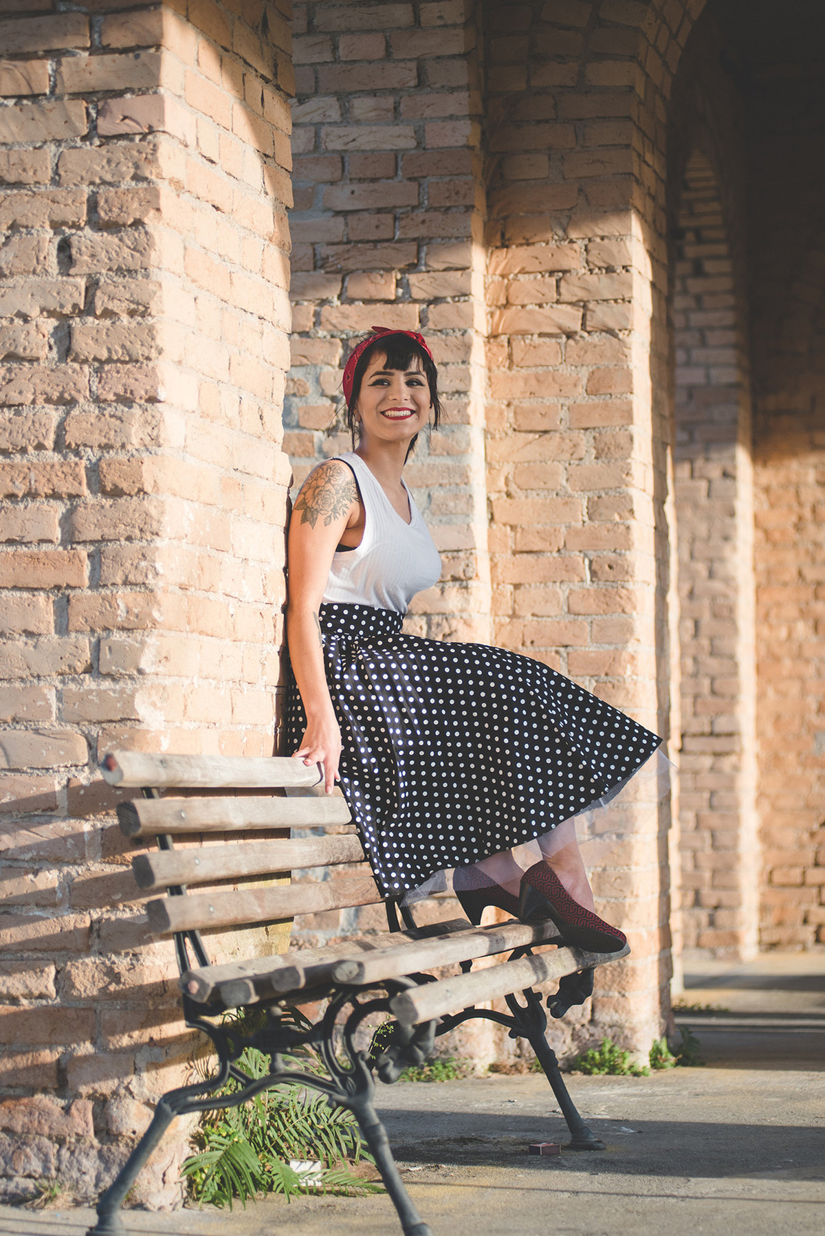 O banco da estação do trem