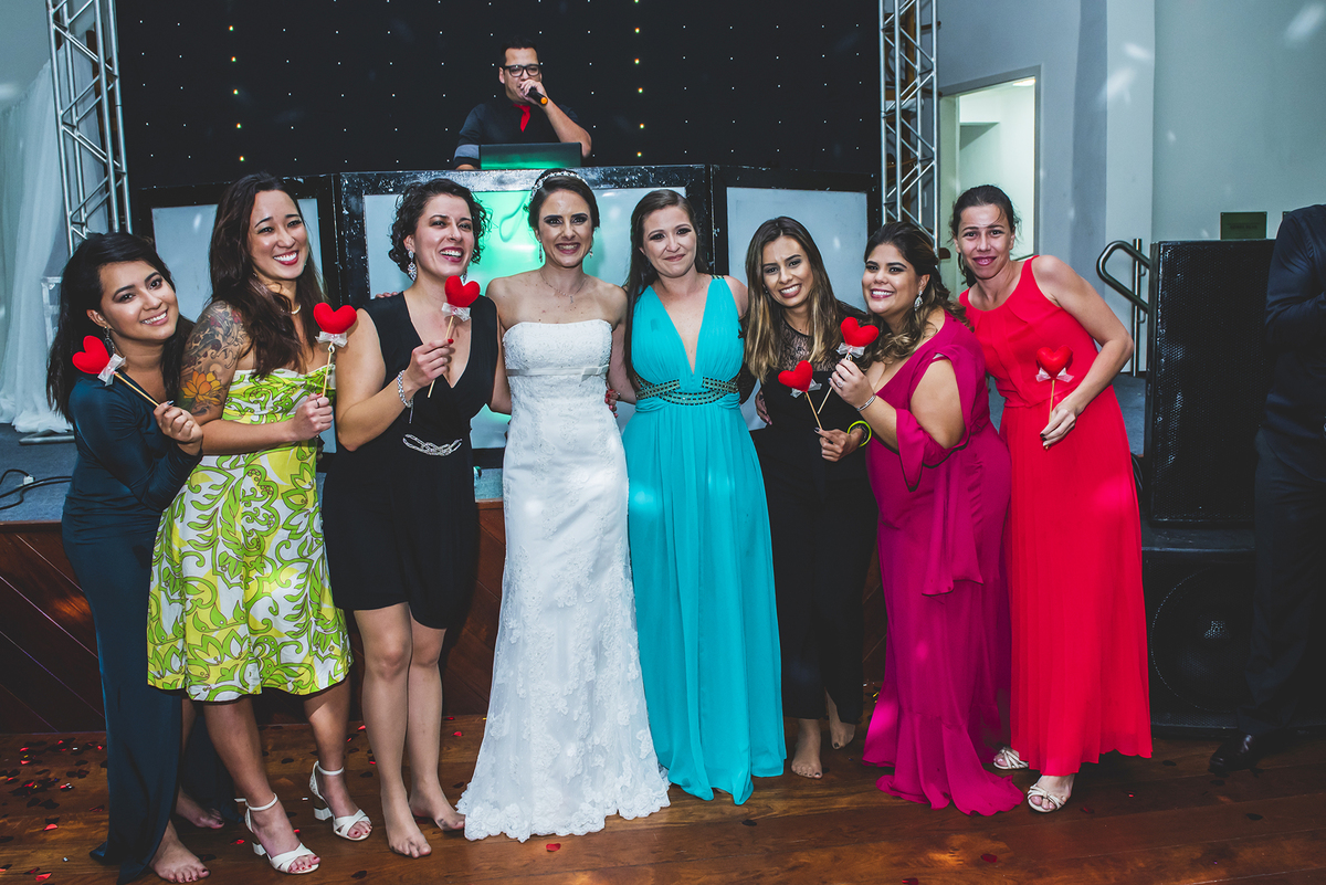 Os recém-casados estavam radiantes