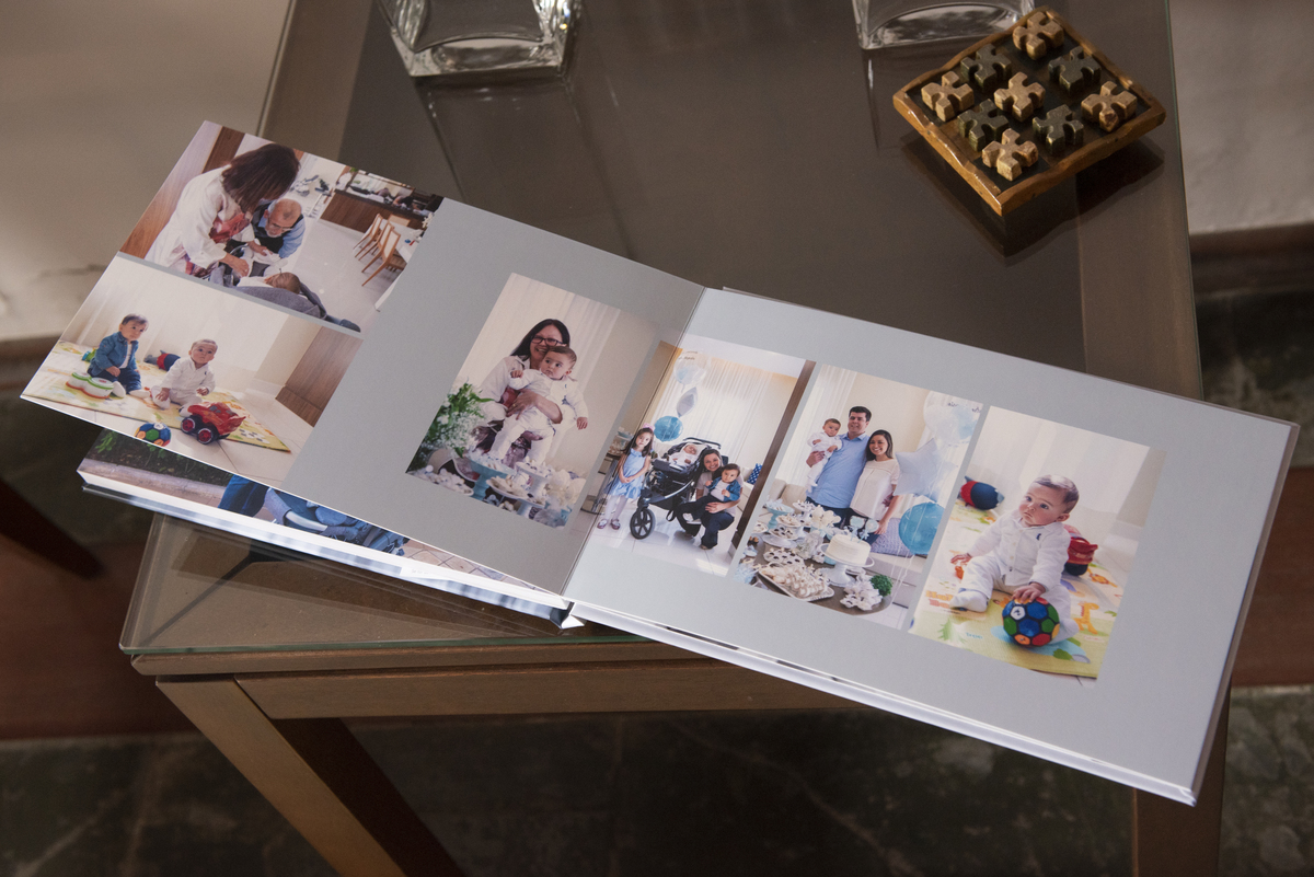 àlbum Lâminado da celebração do batismo na cidade de São José