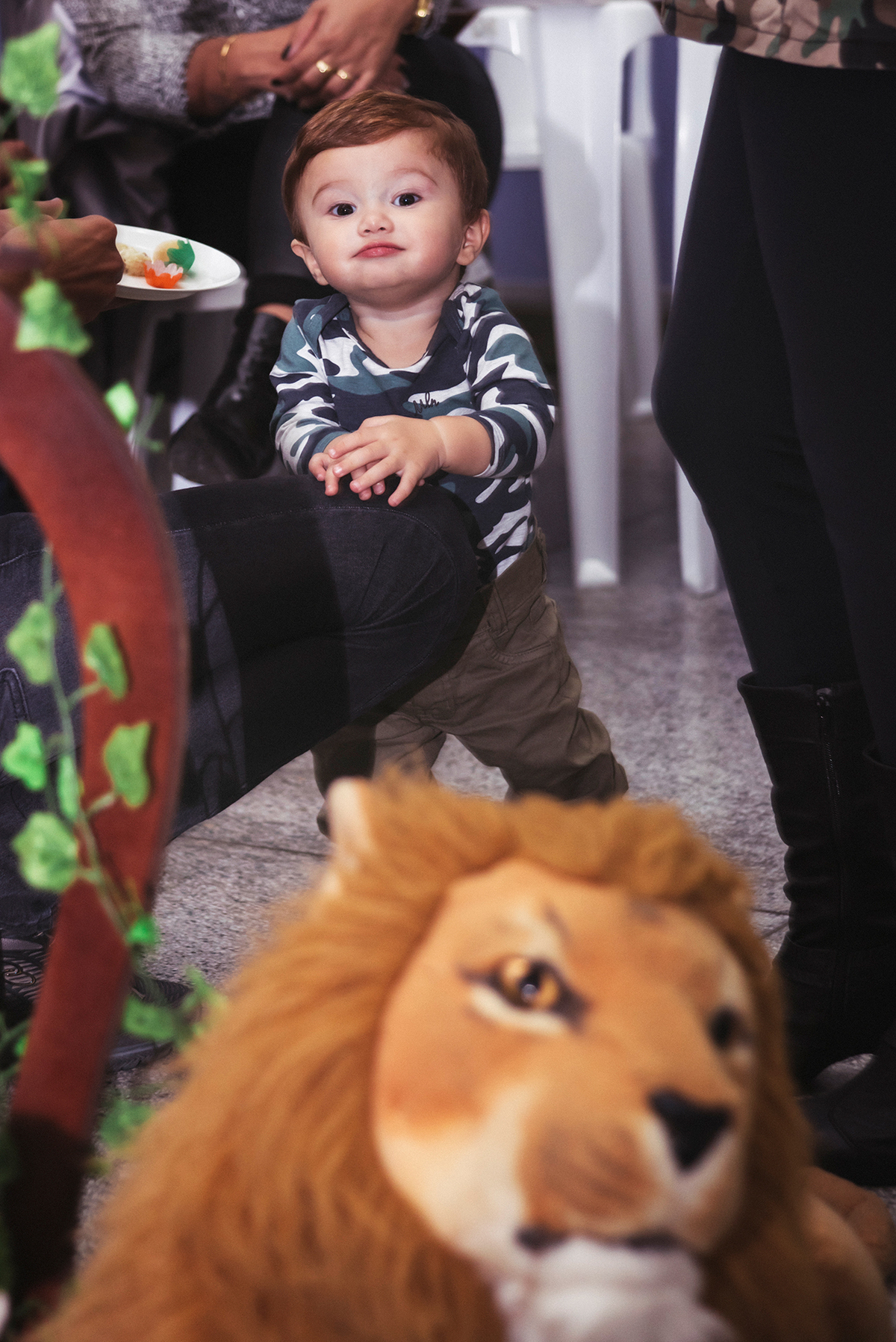 Leão em festa de aniversário infantil