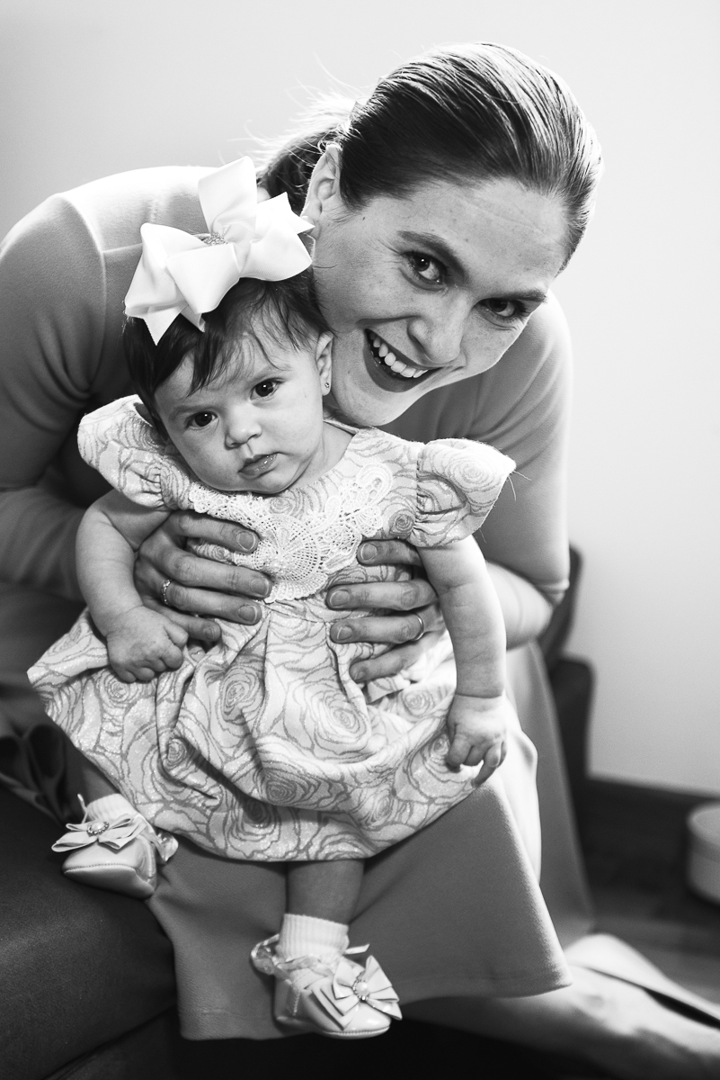 Fotografia em P/B de bebe