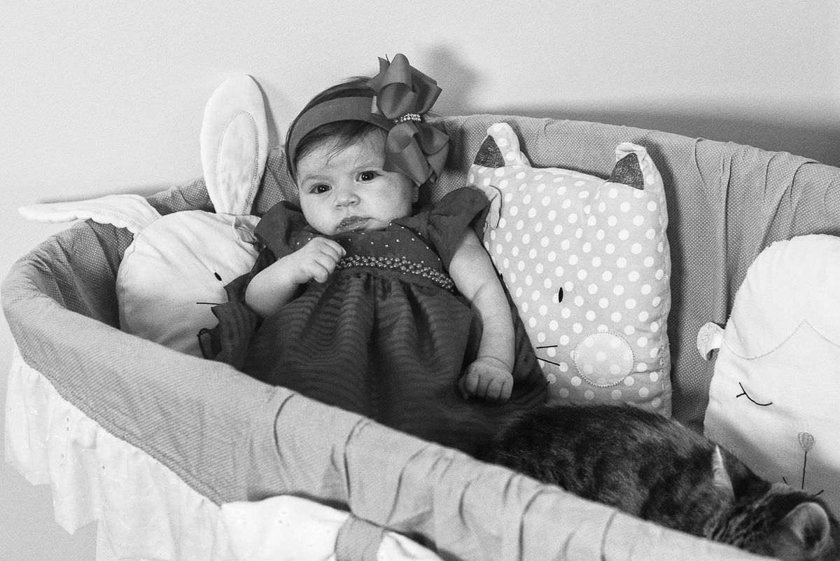 
Foto no berço da criança durante o Ensaio fotográfico em casa