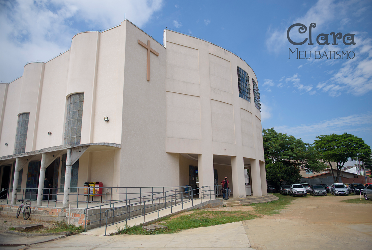 Fotografia profissional para batizado na igreja Paróquia São João Bosco