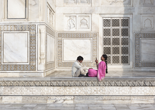 Young couple - Taj Mahal - India