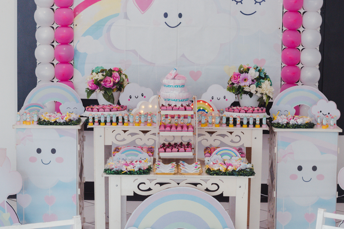 fotos da decoração do chá de bebê da clarice