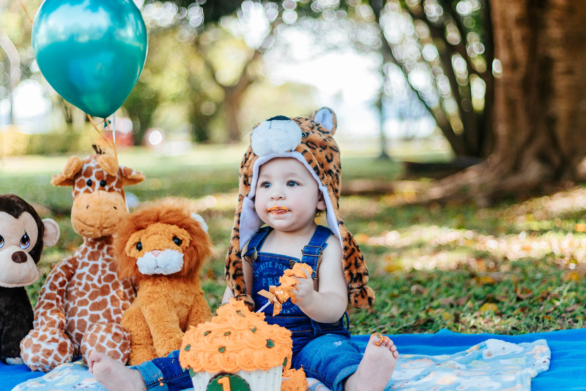 +ensaio +infantil com +bolo