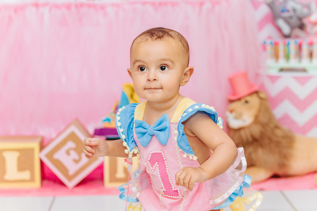 fotografia de festa circo rosa