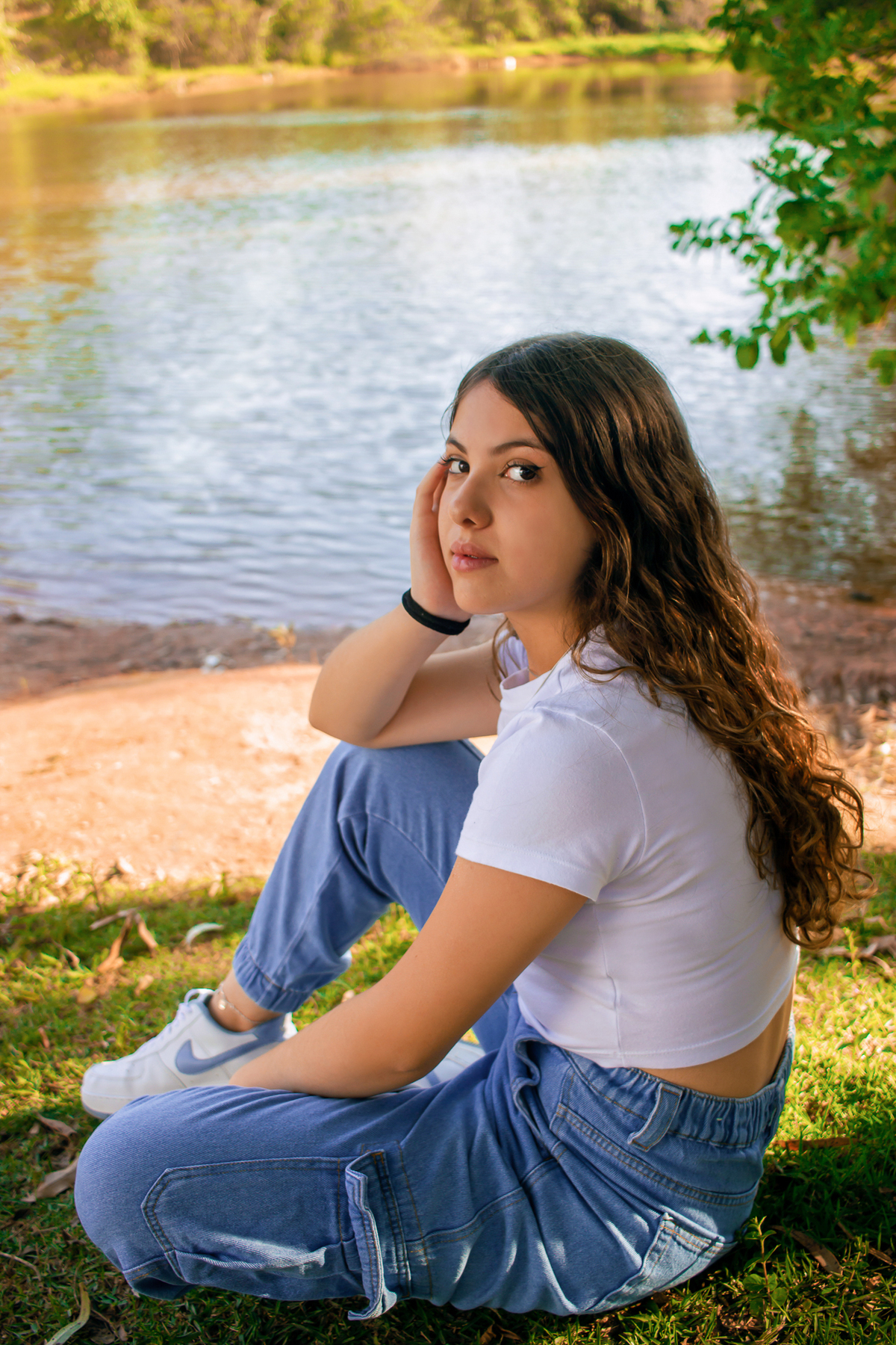 Cenário encantador: O lindo lago de Campo Limpo Paulista proporciona um ambiente perfeito para fotos.