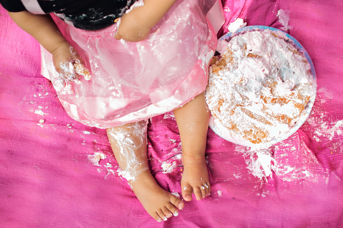 Fotografia de família para comemorar primeiro aniversário