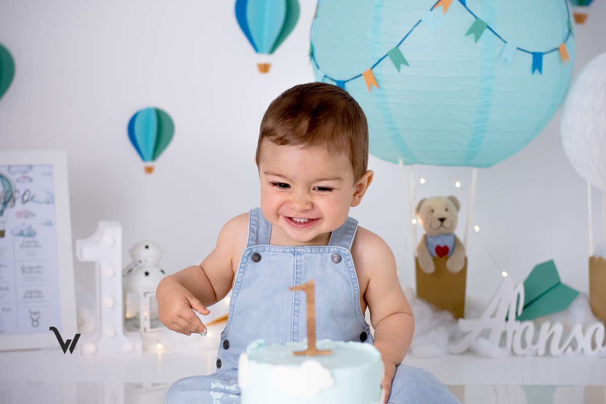 weclick fotógrafos évora smash the cake bolo sessão fotográfica estúdio primeiro aniversário um ano