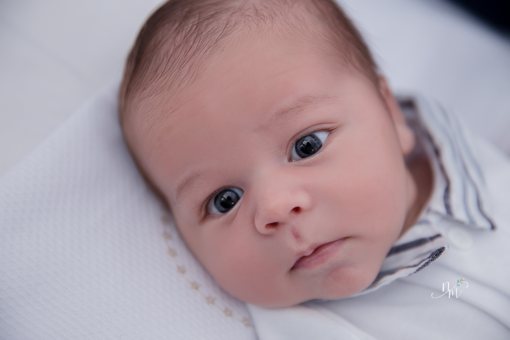 Ensaio de Newborn feito por Natália Melo Fotografia em Belo Horizonte - MG, onde ele está deitado dentro do berço