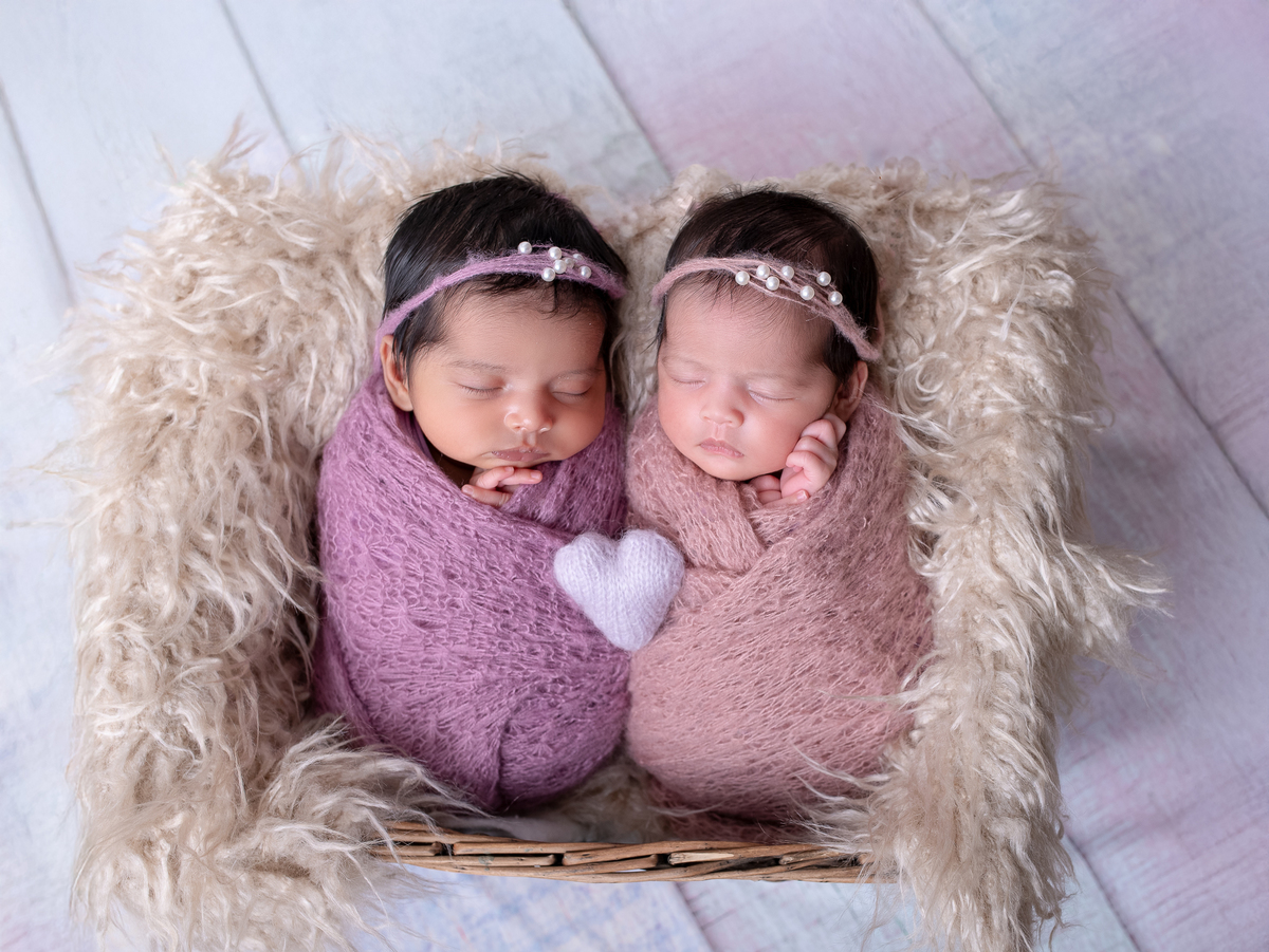 Newborn baby girl in soft neutral styling – Burnaby newborn photographer