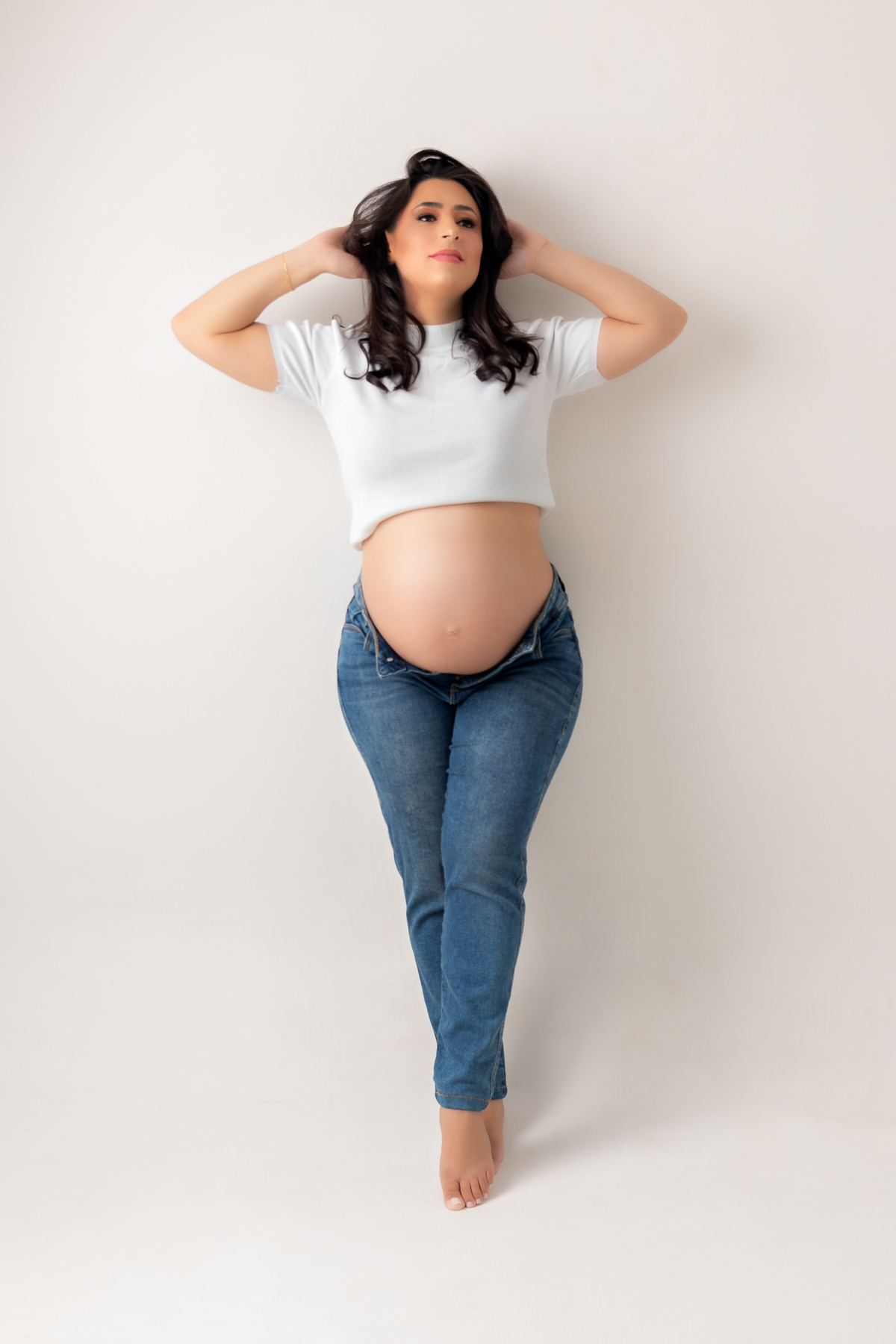 ensaio de gestante em estúdio belo horizonte bh barreiro contagem marcos felipe fotografia