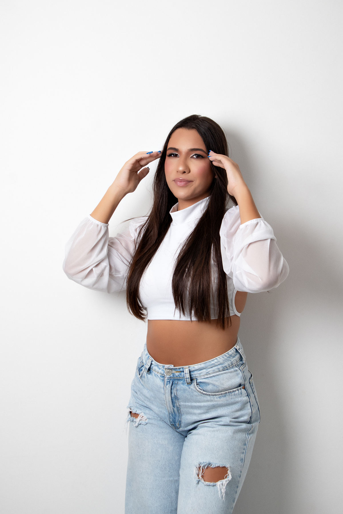 ensaio debutante 15 anos em estúdio belo horizonte bh contagem cruzeiro rosa chique elegante branco preto marcos felipe fotografia