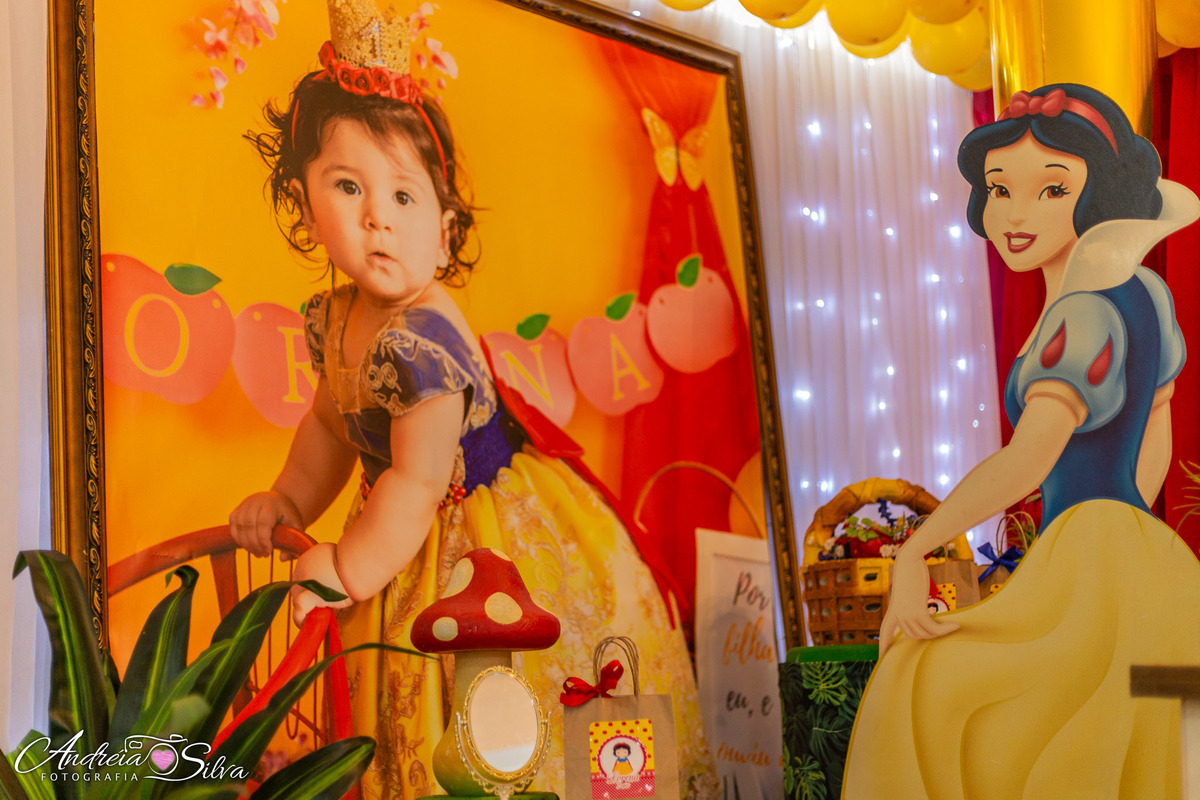 decoração branca de neve