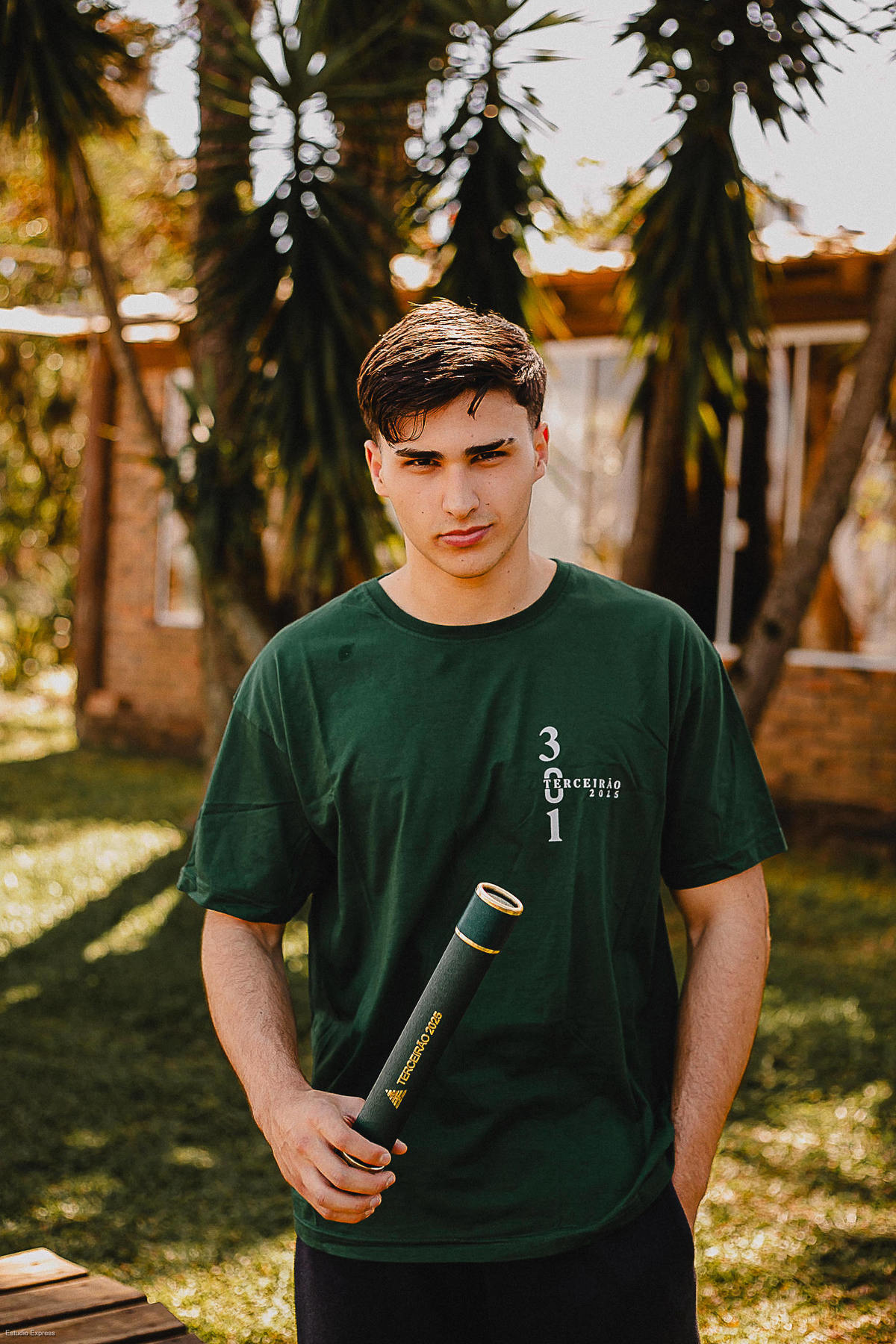 Ensaio de formatura do terceirão em Camaquã RS com turma reunida na La Estancia