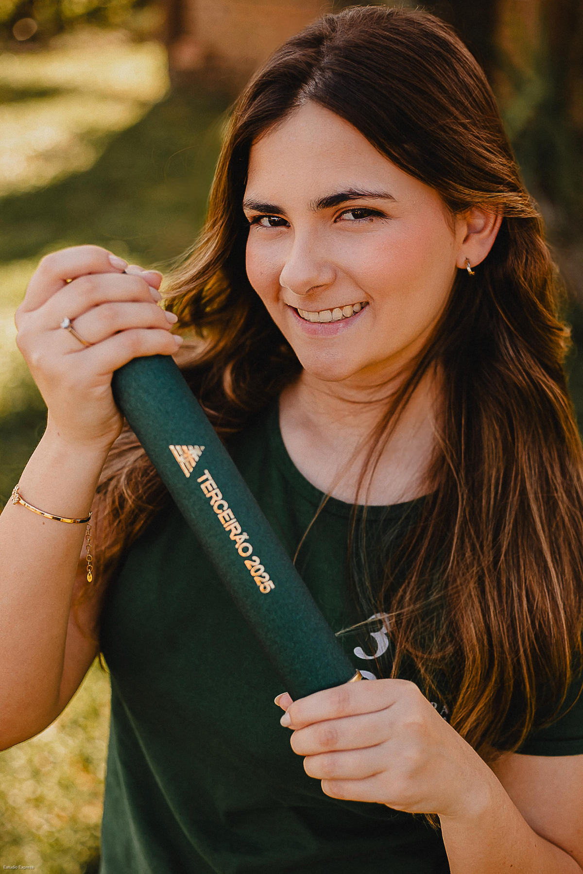 Cena espontânea da turma durante ensaio de formatura em Camaquã