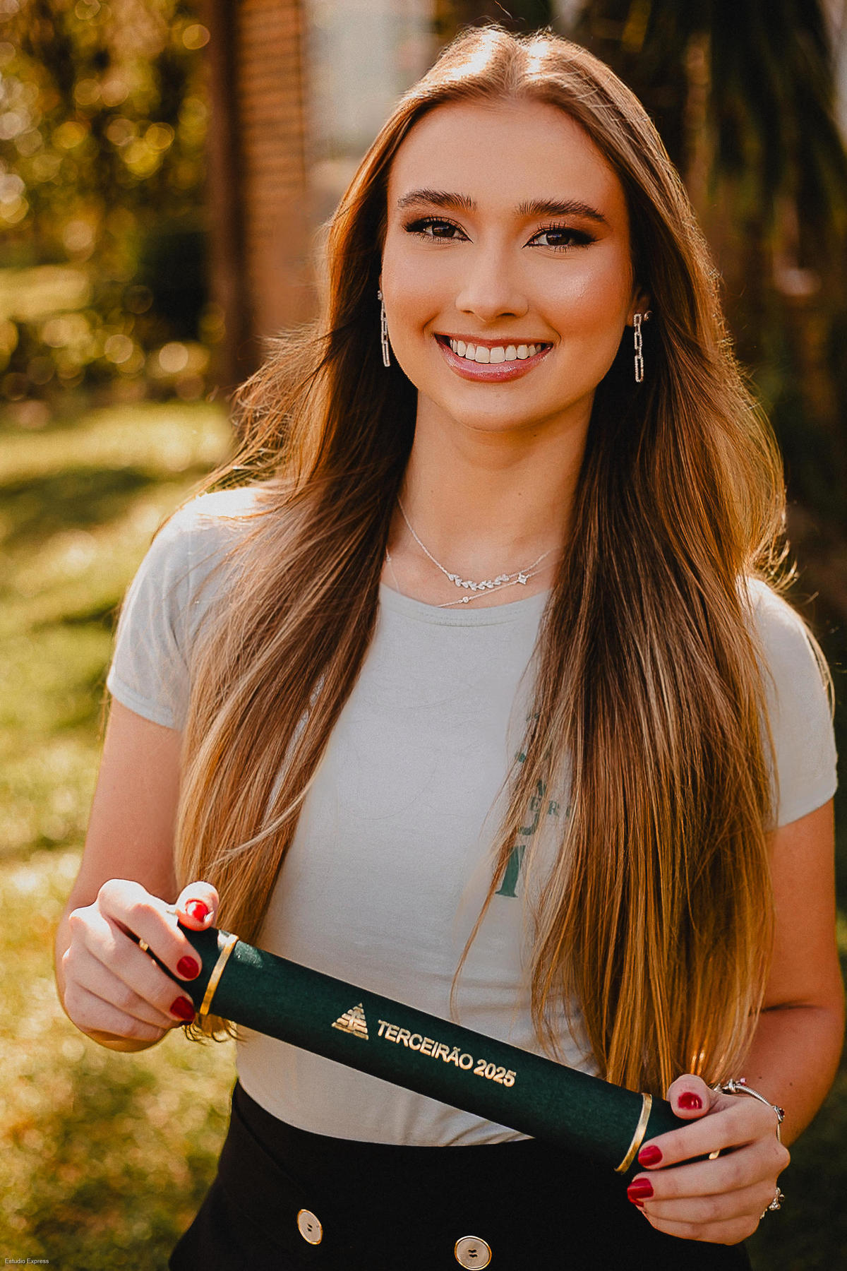 Registro de conexão entre colegas no ensaio de formatura