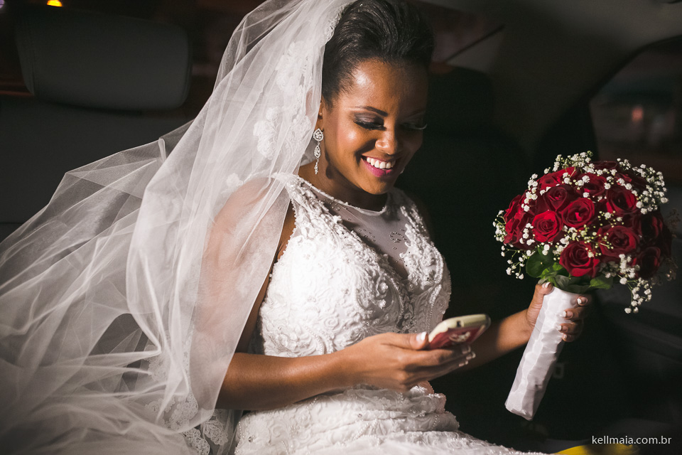 Fotógrafo de casamento, Vila Velha, ES, 2016, Léia e Renato, Kell Maia, noiva no carro