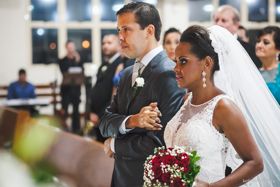 Fotógrafo de casamento, Vila Velha, ES, 2016, Léia e Renato, Kell Maia, noivo e noiva na cerimônia
