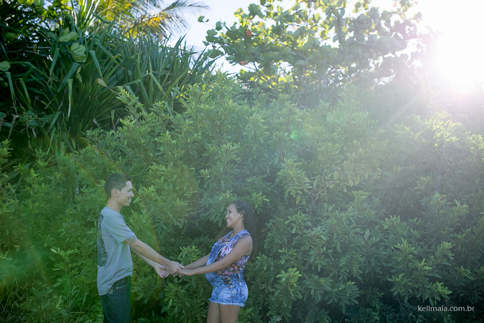 Fotografia de Gestante, Grávida, Kell Maia, Nathália e Filipe, 2015, Serra, ES, papais no verde