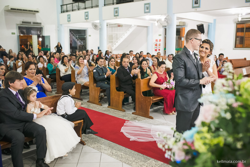 noivos na cerimônia
