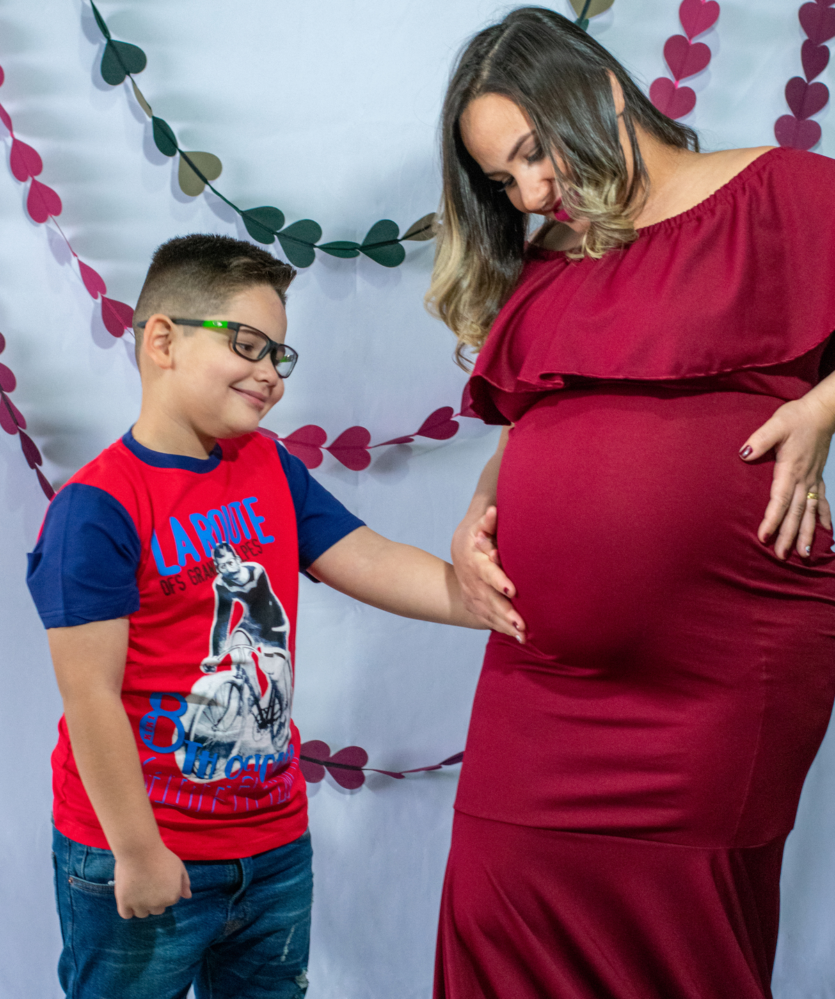 Ensaio gestante com filho